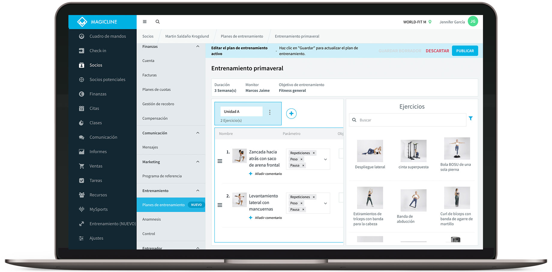 <p>Aplicación gratuita de MySports con planes de entrenamiento, área de socio para tus clientes y clases de Zoom para la casa.</p>

