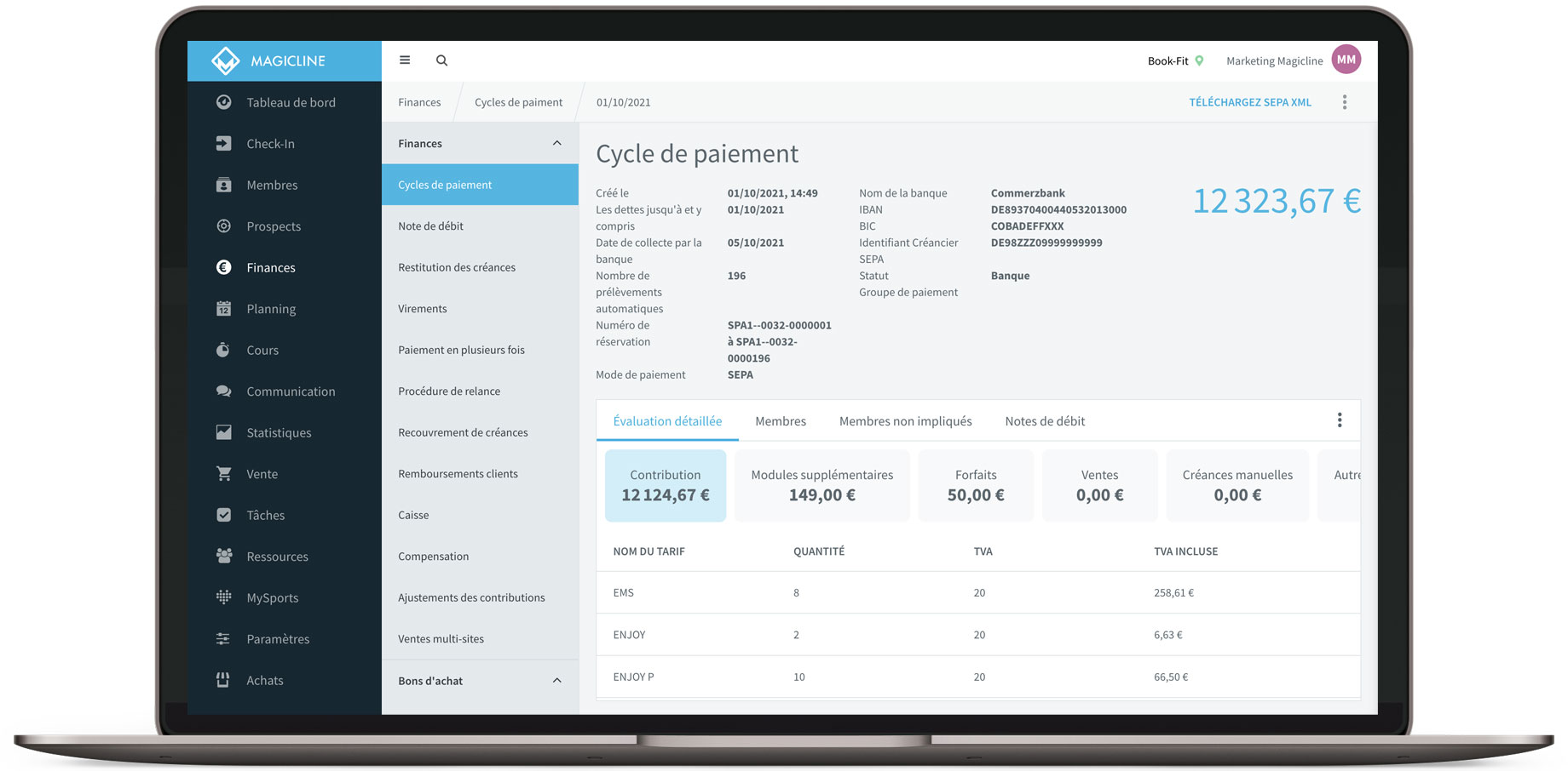 <p>Application MySports gratuite avec programmes d’entraînement, self-service pour les membres et cours Zoom en ligne.</p>
