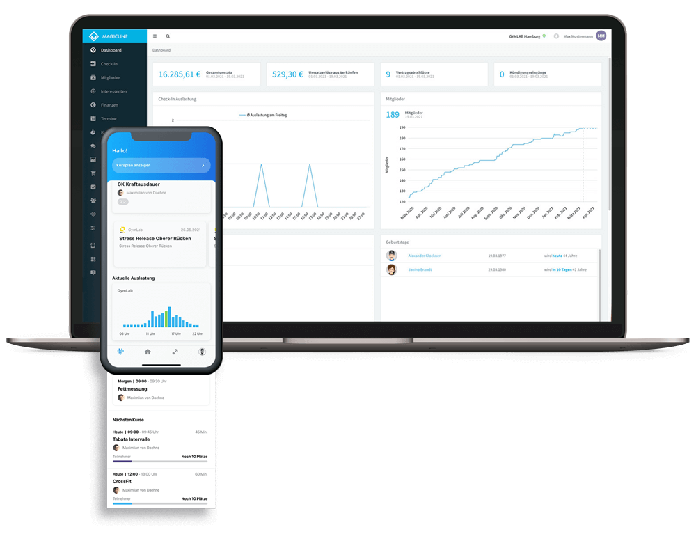 <p>Magicline Software Screen</p>
