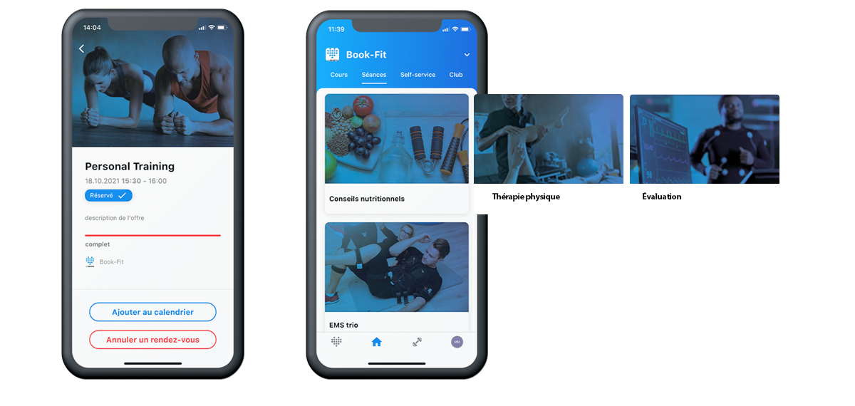 <p>Application MySports gratuite avec programmes d’entraînement, self-service pour les membres et cours Zoom en ligne.</p>
